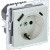 BRITE Розетка 1-местная с заземлением с защитными шторками 16А с USB A+C 18Вт РЮш11-1-БрЖ жемчуг IEK, BR-R14-16-U22-018-K36