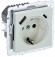IEK BRITE Розетка 1-местная с заземлением с защитными шторками 16А с USB A+C 18Вт РЮш11-1-БрЖ жемчуг , BR-R14-16-U22-018-K36
