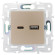 IEK SKANDY Розетка USB A+C 3,1А SK-R14Sh шампань , SK-U22-D31-K37