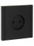 IEK FORTE&PIANO Розетка 1-местная без заземления без защитных шторок винтовое крепление 10А FP118 черный , FP-R10-10-K02