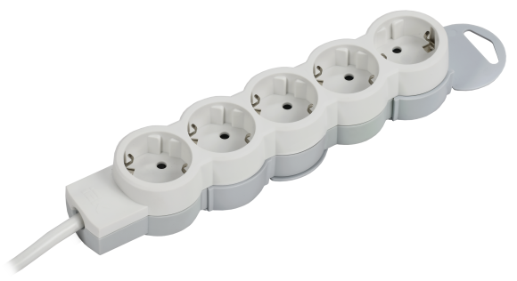 IEK STANDARD Удлинитель У05 5 мест 2P+PE 3м 3х1,5мм2 16А белый IEK, 695012