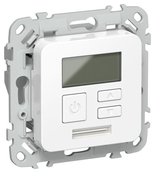IEK FLITE Термостат электронный с дисплеем 16А Т-ФлБ белый IEK, FI-RT11-K01