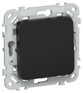 FLITE Выключатель 1-клавишный проходной 10А ВС61-1-0-ФлЧ черный IEK, FI-V12-0-10-1-K02