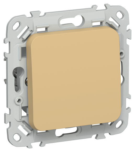 IEK FLITE Выключатель 1-клавишный кнопочный 10А ВС11-2-0-ФлШм шамуа IEK, FI-V14-0-10-1-K89