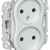 FLITE Розетка 2-местная без заземления с защитными шторками безвинтовое крепление 10А РСш02-1-ФлЖ жемчуг IEK, FI-R23-10-1-K36