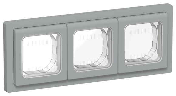 IEK FLITE Рамка 3-местная IP55 Рпро-3-55-ФлС серый IEK, FI-M30-32-55-K03