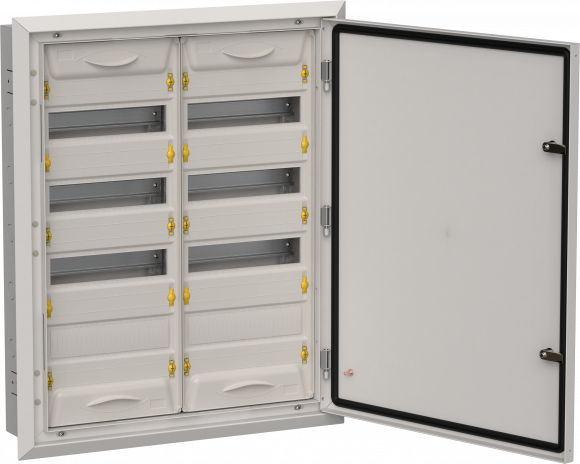 IEK TITAN 5 Корпус металлический ЩРв-96 (2х48) 755х625х130мм IP31 серый (одна дверь) IEK, TI5-50-V-2X048-31-7035