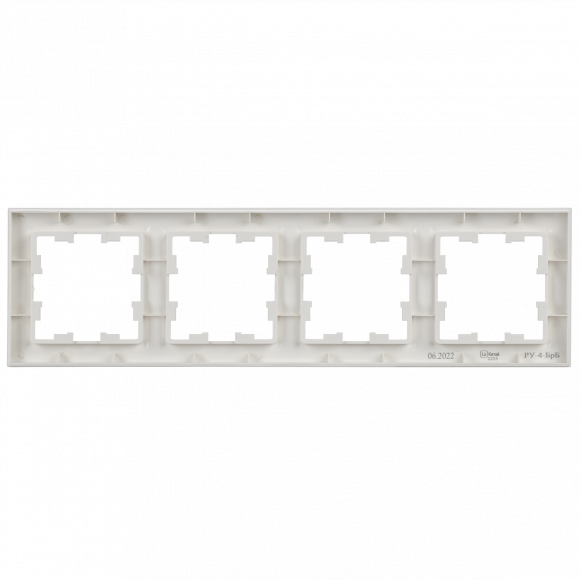 IEK BRITE Рамка 4-местная РУ-4-БрБ белый , BR-M42-K01