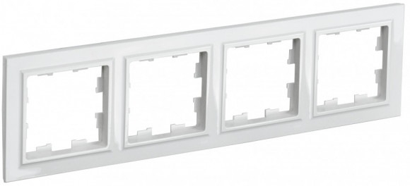 IEK BRITE Рамка 4-местная РУ-4-БрБ белый IEK, BR-M42-K01