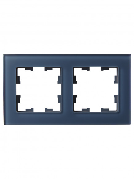 IEK BRITE Рамка 2-местная РУ-2-2-Бр стекло маренго матовый , BR-M22-G-31-K35