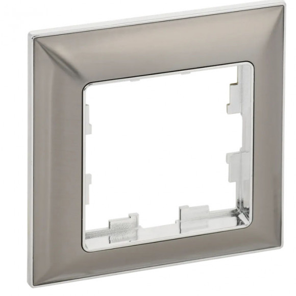 IEK BRITE Рамка 1-местная РУ-1-Бр металл хром/никель IEK, BR-M12-12-4-K23
