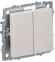 IEK BRITE Выключатель 2-клавишный перекрестный 10А ВС10-2-3-БрЖ жемчуг IEK, BR-V23-0-10-K36