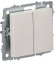 IEK BRITE Выключатель 2-клавишный перекрестный 10А ВС10-2-3-БрЖ жемчуг IEK, BR-V23-0-10-K36
