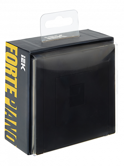 IEK FORTE&PIANO Розетка компьютерная RJ45 кат.5E FP132 черный , FP-K10-1-K02