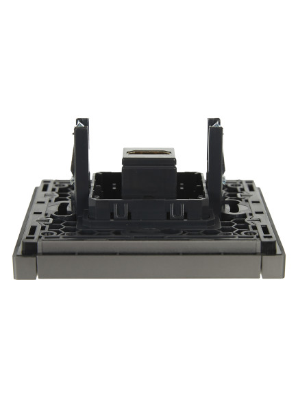 IEK FORTE&PIANO Розетка HDMI FP540 сталь , FP-H10-K46