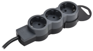 STANDARD Удлинитель У03 3 места 2P+PE 3м 3х1,5мм2 16А черный IEK, 695015