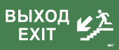 Этикетка самоклеящаяся 330х140мм "Выход/лестница вниз/фигура" IEK, LPC10-1-33-14-VLVNF