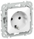 IEK FLITE Розетка с заземлением с защитными шторками безвинтовое крепление 16А РСш11-1-ФлБ белый IEK, FI-R14-16-1-K01