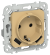 IEK FLITE Розетка 1-местная с заземлением с защитными шторками 16А с USB A+A 3,1А РСЮша11-0-ФлШм шамуа IEK, FI-R14-16-U21-D31-K89