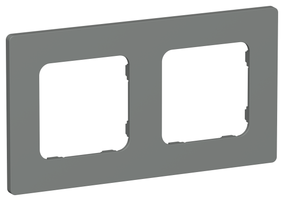 IEK FLITE Рамка 2-местная РУ-2-К-ФлМА мокрый асфальт IEK, FI-M22-32-20-K80