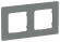 IEK FLITE Рамка 2-местная РУ-2-К-ФлМА мокрый асфальт IEK, FI-M22-32-20-K80, Classic IEK FLITE Рамка 2-местная РУ-2-К-ФлМА мокрый асфальт IEK, FI-M22-32-20-K80, Classic