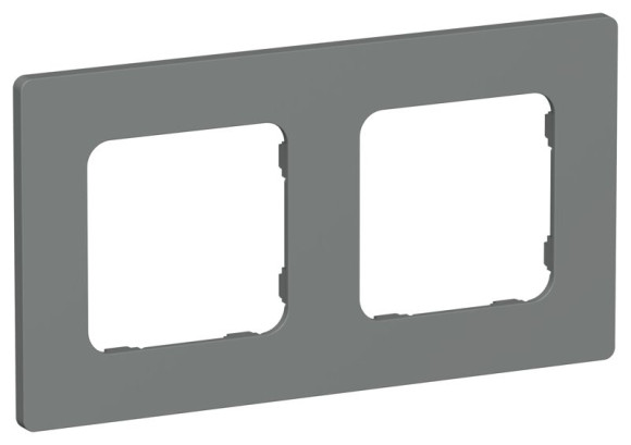 IEK FLITE Рамка 2-местная РУ-2-К-ФлМА мокрый асфальт IEK, FI-M22-32-20-K80, Classic IEK FLITE Рамка 2-местная РУ-2-К-ФлМА мокрый асфальт IEK, FI-M22-32-20-K80, Classic