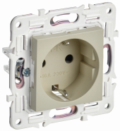 SKANDY Розетка с заземлением без защитных шторок 16А SK-R05B бежевый , SK-R11-16-K10