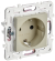 IEK SKANDY Розетка с заземлением без защитных шторок 16А SK-R05B бежевый , SK-R11-16-K10