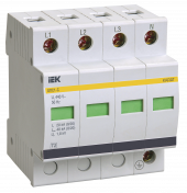 KARAT Ограничитель импульсного перенапряжения ОПС1-C 4P In=20кА Un=400В Im=40кА IEK, MOP20-4-C