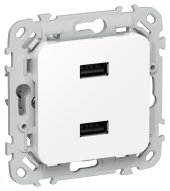 FLITE Розетка USB A+A 3,1А РЮ-2-ФлБ белый IEK, FI-U21-D31-K01 FLITE Розетка USB A+A 3,1А РЮ-2-ФлБ белый IEK, FI-U21-D31-K01
