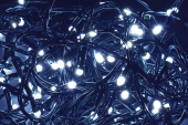 LIGHTING Гирлянда нить 5м 50 светодиодов белый свет IP20 зеленый шнур 1,5м 230В контроллер 8 сцен IEK, LGDB110-2-050-05-G-S-20
