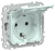 IEK FLITE Розетка с заземлением с защитными шторками и крышкой 16А IP44 РСшкр11-0-44-ФлХЛ холодный лед IEK, FI-R16-16-44-K94
