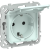FLITE Розетка с заземлением с защитными шторками и крышкой 16А IP44 РСшкр11-0-44-ФлХЛ холодный лед IEK, FI-R16-16-44-K94