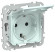 IEK FLITE Розетка с заземлением с защитными шторками и крышкой 16А IP44 РСшкр11-0-44-ФлХЛ холодный лед IEK, FI-R16-16-44-K94