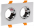 IEK LIGHTING Светильник 4108 встраиваемый поворотный под лампу 2хGU10 белый/хром пластик IEK, LT-UVB0-4108-GU10-2-K23