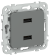 IEK FLITE Розетка USB A+A 3,1А РЮ-2-ФлМА мокрый асфальт IEK, FI-U21-D31-K80