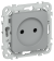IEK FLITE Розетка без заземления без защитных шторок безвинтовое крепление 10А РС01-1-ФлС серый IEK, FI-R10-10-1-K03