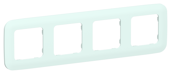 IEK FLITE Рамка 4-местная РУ-4-А-ФлХЛ холодный лед IEK, FI-M42-31-20-K94