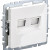BRITE Розетка двойная RJ11+RJ45 кат.5E РК/Т12-БрБ белый IEK, BR-KT20-O-1-K01