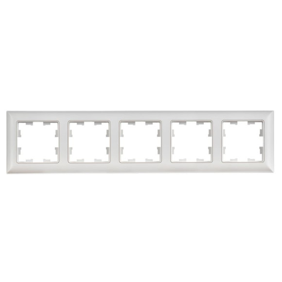 IEK BRITE Рамка 5-местная РУ-5-БрАБ арктический белый/белый IEK, BR-M52-12-K91 IEK BRITE Рамка 5-местная РУ-5-БрАБ арктический белый/белый IEK, BR-M52-12-K91