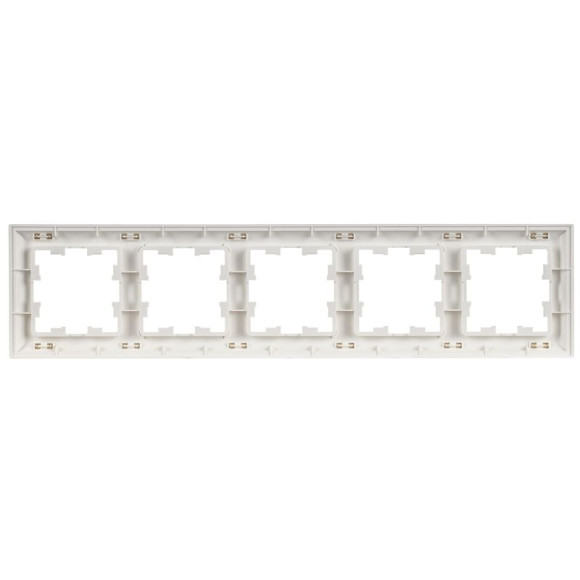 IEK BRITE Рамка 5-местная РУ-5-БрАБ арктический белый/белый IEK, BR-M52-12-K91 IEK BRITE Рамка 5-местная РУ-5-БрАБ арктический белый/белый IEK, BR-M52-12-K91