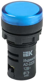 Лампа AD22DS(LED)матрица d=22мм синий 12В AC/DC IEK, BLS10-ADDS-012-K07 Лампа AD22DS(LED)матрица d=22мм синий 12В AC/DC IEK, BLS10-ADDS-012-K07