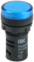 IEK Лампа AD22DS(LED)матрица d=22мм синий 12В AC/DC IEK, BLS10-ADDS-012-K07