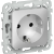 FLITE Розетка с заземлением без защитных шторок безвинтовое крепление 16А РС11-1-ФлА алюминий IEK, FI-R11-16-1-K47