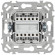 IEK FLITE Выключатель 2-клавишный проходной 10А ВС62-1-0-ФлЧ черный IEK, FI-V22-0-10-1-K02