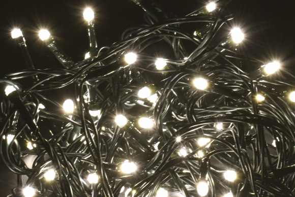 IEK LIGHTING Гирлянда нить 5м 50 светодиодов теплый белый свет IP20 зеленый шнур 1,5м 230В контроллер 8 сцен IEK, LGDB110-1-050-05-G-S-20