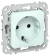 IEK FLITE Розетка с заземлением с защитными шторками 16А РСш11-0-ФлХЛ холодный лед IEK, FI-R14-16-K94