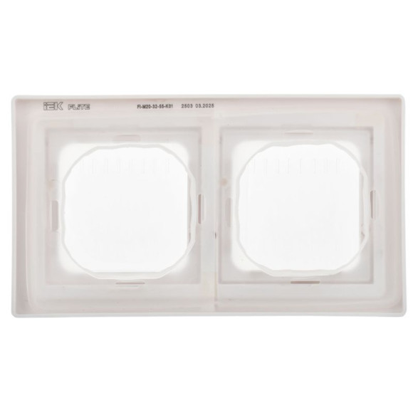IEK FLITE Рамка 2-местная IP55 Рпро-2-55-ФлБ белый IEK, FI-M20-32-55-K01