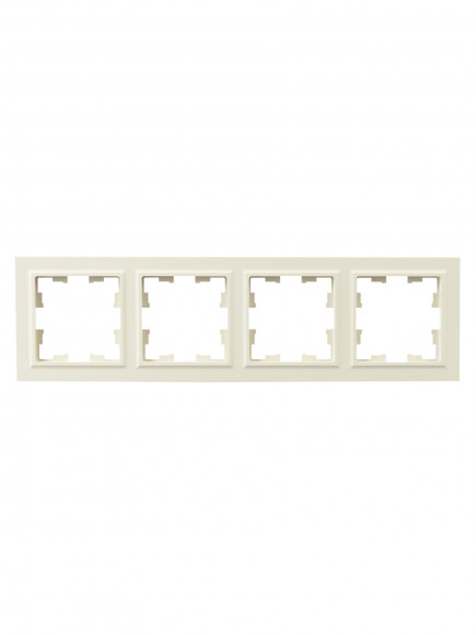 IEK BRITE Рамка 4-местная РУ-4-БрКр бежевый , BR-M42-K10