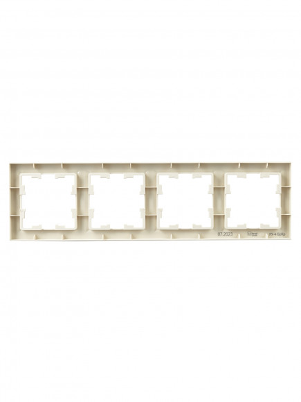 IEK BRITE Рамка 4-местная РУ-4-БрКр бежевый , BR-M42-K10